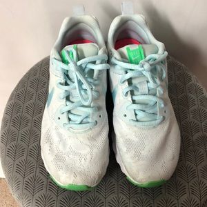 Nike Air green/white/light blue lace floral